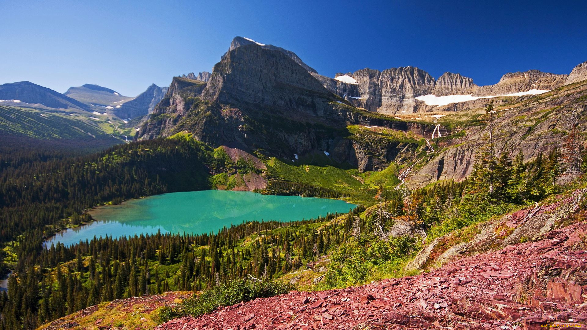 grinnell lake, glacier np, montana, , , , grinnell, lake, glacier, np